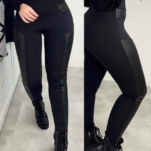 High Waist Moto Pleater Patched Skinny Pants